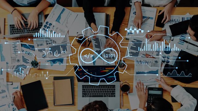 Team Collaboration on Data Analysis with Charts, Graphs, Technology Integration in Modern Workspace Environment for Project Planning and Strategy Development. Entropy.