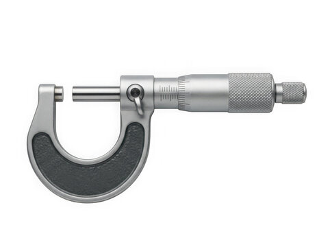 outside micrometer precision measurement engineering hand tool isolated on transparent background
