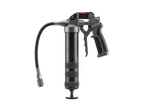 pneumatic grease gun lubrication tool auto equipment isolated on transparent background