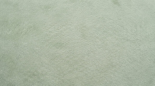 Close up of soft sage green faux fur fabric texture