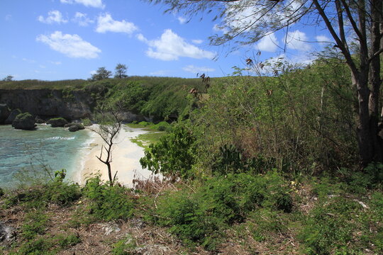 Scenic ocean view, Ladder Beach, Saipan, Northern Mariana Islands