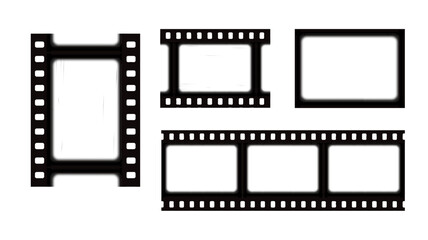 Fototapeta premium Pair of old film frames with clean transparent backgrounds. Perfect for combining multiple vintage visuals in one cinematic composition.