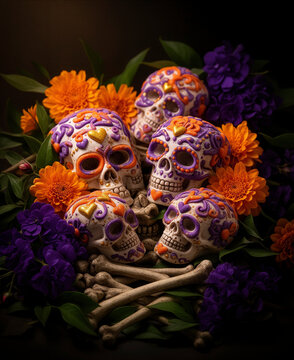 calavera, d&iacute;a de muertos, tradici&oacute;n mexicana, cultura mexicana, ofrenda, altar de muertos, catrina, calaveritas, cr&aacute;neos, esqueleto, huesos, guitarra, guitarra mexicana, m&uacute;sica mexicana, mariachi, cul