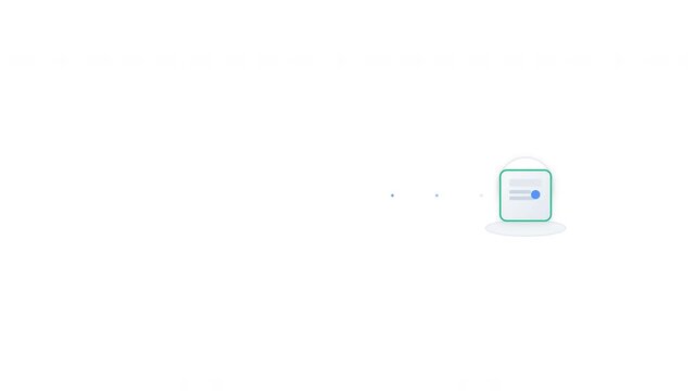 Minimalist digital icon representing a loading process or file transfer on a clean white background.