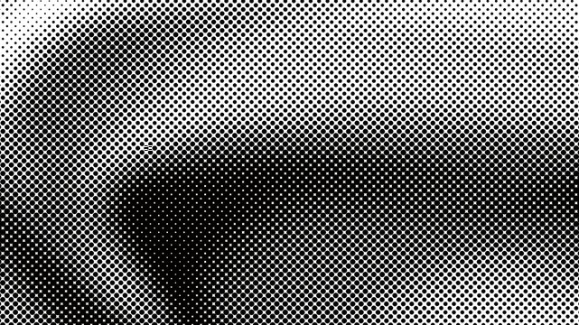 Abstract monochrome halftone pattern background with circular dot gradient texture design element transparent background