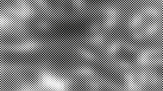 Abstract monochrome halftone pattern with varying dot density for graphic design transparent background