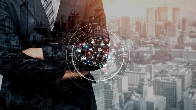 AI artificial intelligence with digital brain and connected data circuit. AI core processes data, AI core drives intelligence, enables connection, and AI core powers smart digital systems. Marrow