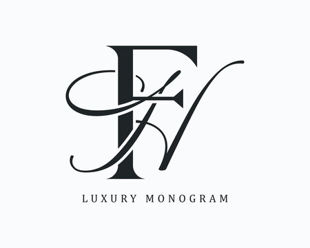 FH luxury initial monogram logo design