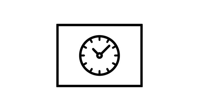 Box icon with clock face