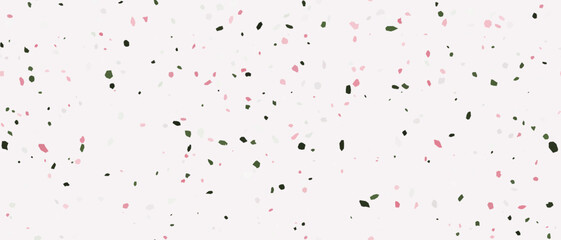 Fototapeta premium Terrazzo Bahnen Rosa & Moosgrün nahtlos