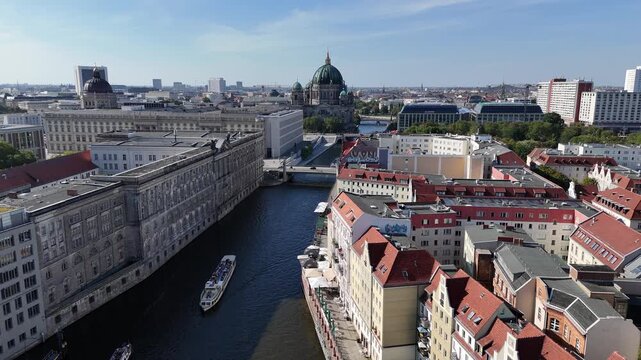 Berliner Dom In Berlin Capital City Of Germany. Downtown District. Historical City. Medieval Buildings. Berliner Dom In Berlin In Germany. Europe Travel. Beautiful Landscape. Europe Skyline.