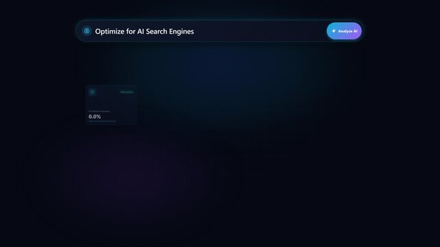 AI Search Engine Optimization and Analytics Dashboard Animation