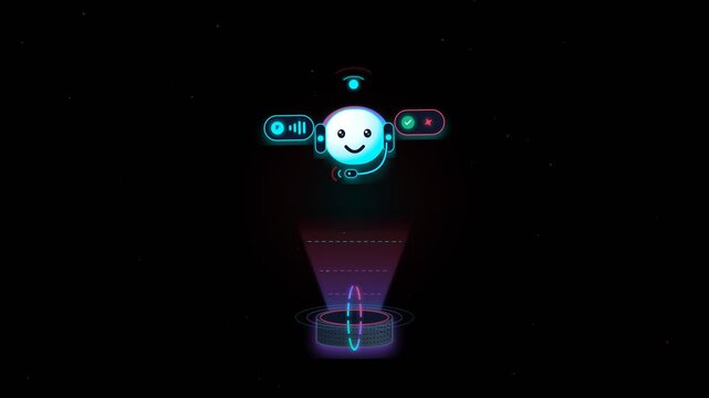 3D Smart Speaker Projecting AI Robot Hologram Assistant