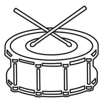 drum and drumsticks