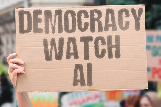 "Democracy watch AI" Citizen oversight guards against authoritarianism. CITIZEN. OVERSIGHT. AUTHORITARIAN. GUARD. DEMOCRACY.