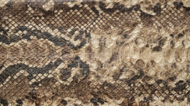 Close up of python snake skin texture and pattern