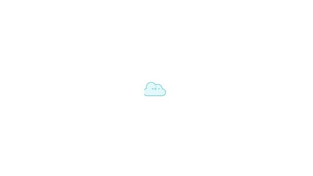 Abstract digital animation of a glowing blue wireframe mountain landscape.