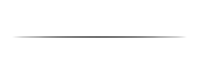 A single thin horizontal black line with tapered edges © mimo