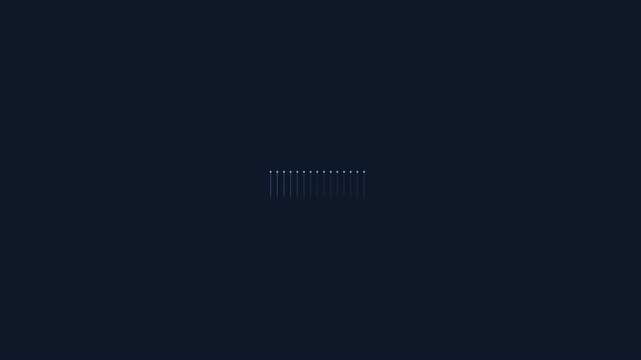 Minimalist Digital Loading Bar Animation on Dark Background.