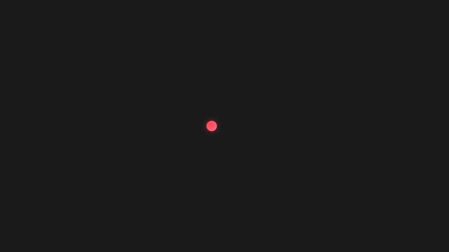 Minimalist Red Circle Pulsing Rhythmically Against A Solid Dark Background.
