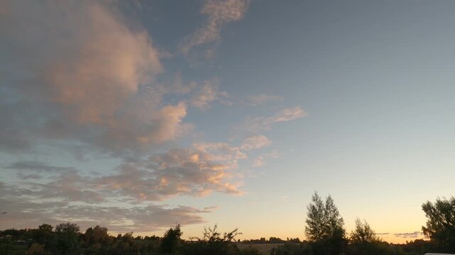 Sun Setting Behind Dark Clouds Timelapse
