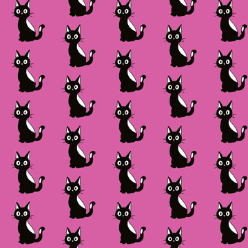  seamless pattern cat