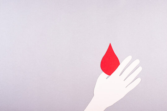 World blood donation day concept with hand