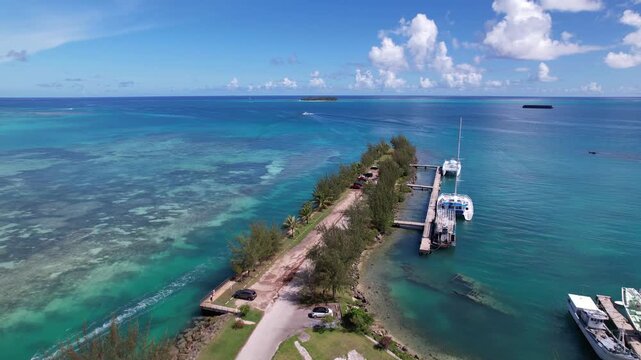 Aerial drone island footage, Saipan, Northern Mariana Islands