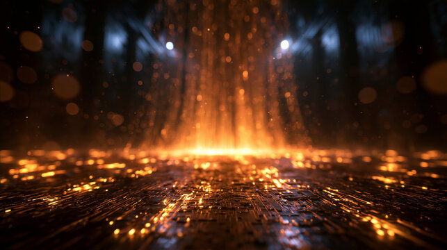 Glowing Digital Technology Data Transfer Abstract Background