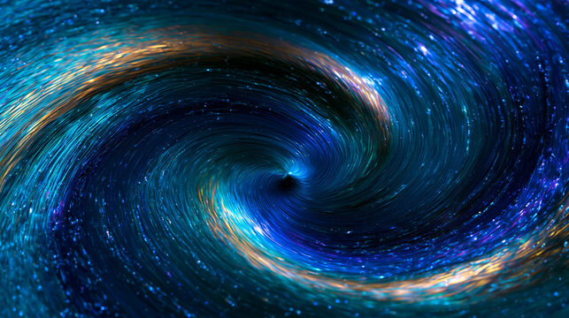 Cosmic Black Hole and Swirling Galaxy Vortex Background