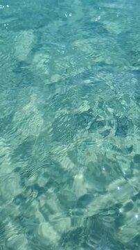 wonderful turquoise water and golden sand at solanas beach, sardinia, italy