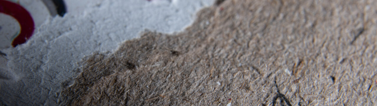 Earthy Brown Fibrous Recycled Material Abstract Texture Panorama Background with Soft Shallow Focus Ideal for Subtle Visuals and Ample Copy Space