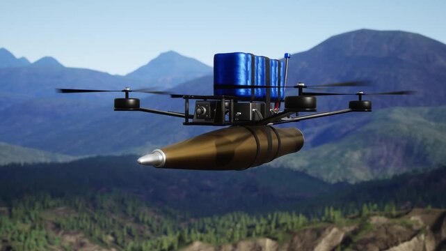 Flying FPV Attack Drone