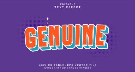 Fototapeta premium Editable text style effect - Genuine text style theme.