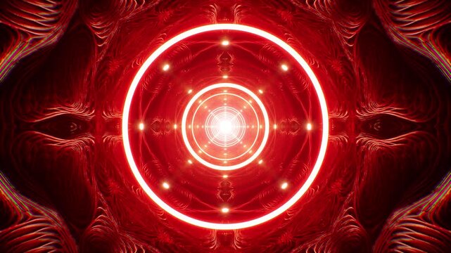 Red weird organic tunnel vj loop