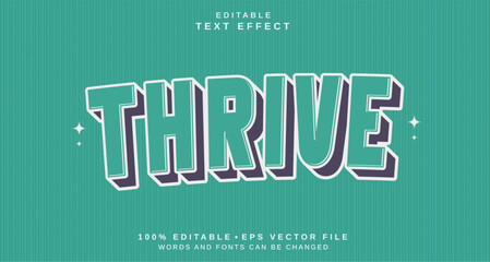 Obraz premium Editable text style effect - Thrive text style theme.