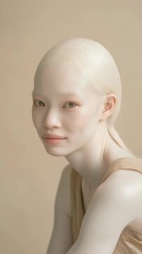 Ethereal Portrait of a Woman with Blonde Hair and Pale Skin