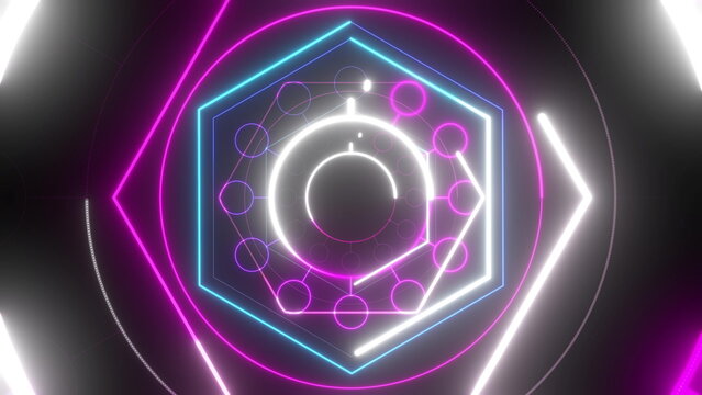 Neon Lights vj loop 120 bpm seamless discoTunnel Abstract Glow Particles - 4K Seamless Loop Motion Background Animation