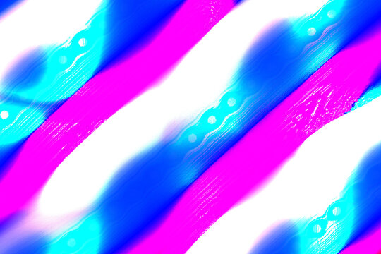 Bright Neon Pink and Electric Blue Wavy Wallpaper