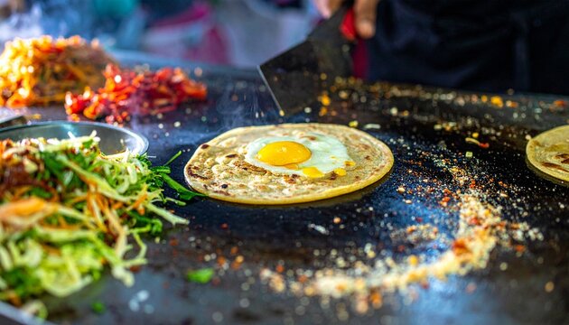 Sri Lankan Kottu Roti Street Food