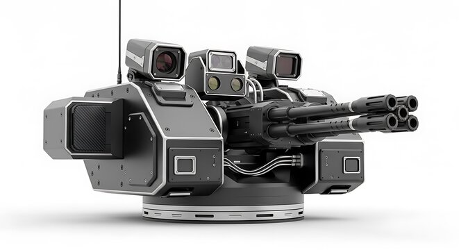 video camera on white background