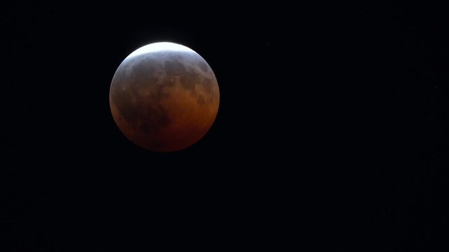 Deep lunar eclipse with blood moon