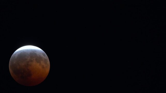Deep lunar eclipse with blood moon