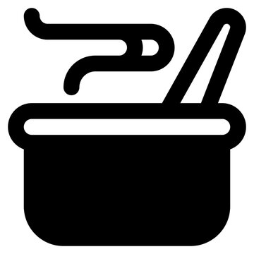 hot soup icon illustration