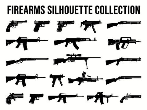 Firearms silhouette collection