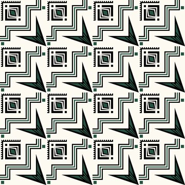 Abstract Geometric Art Deco Style Pattern Background