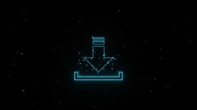 Download Complete Arrow Holographic Progress Icon Animation