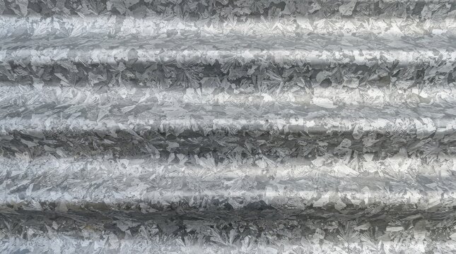 Close up of corrugated metal sheet texture