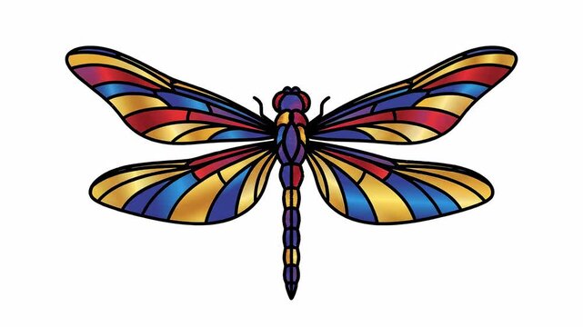 Stunning Dragonfly Animation With Stained Glass Wings for Dynamic Backgrounds