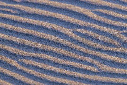 Beach, Sand, Pattern, Wind, Sea, Pacific Ocean, California, USA